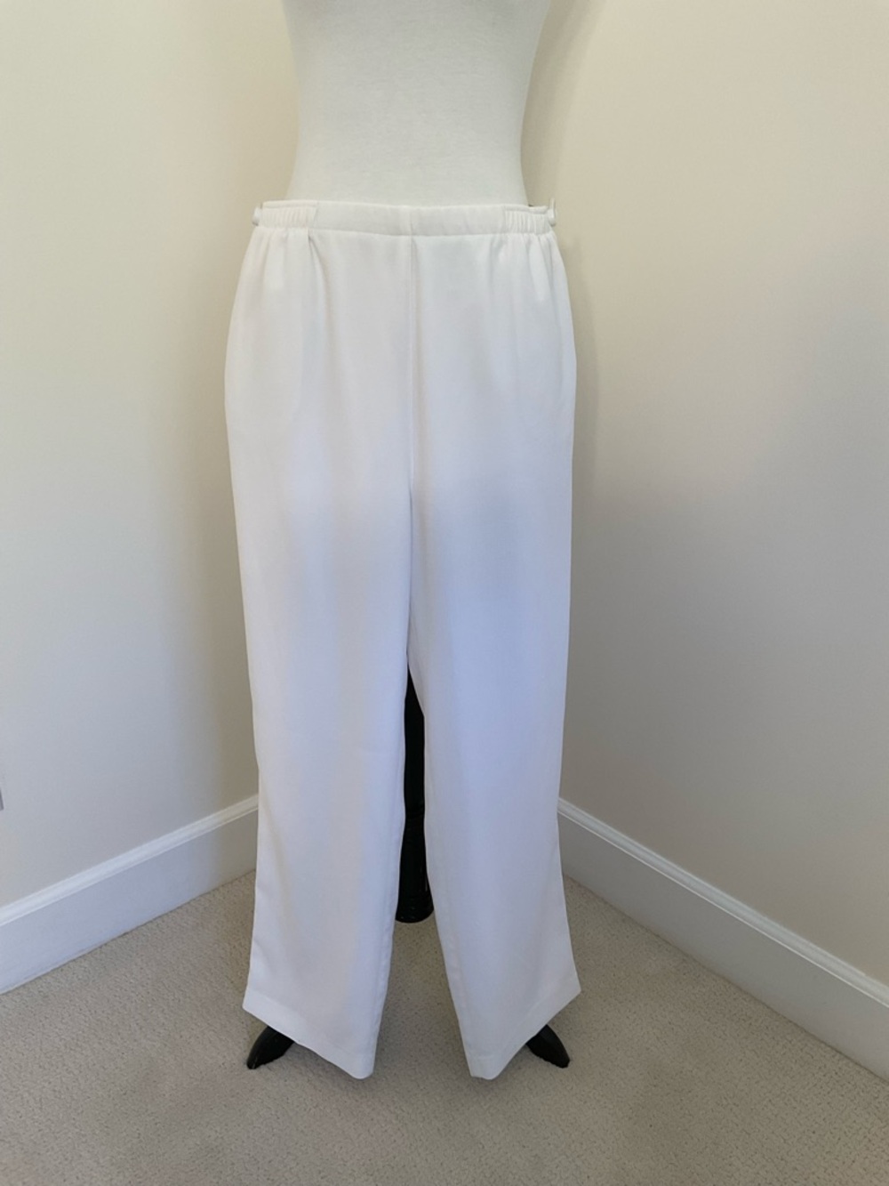 Draper’s & Damon’s Petites White Wide-Leg Pull-On Pants